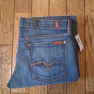 7 For All Mankind Women's Blue Bootcut Jeans